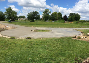 new berlin circular concrete driveway project