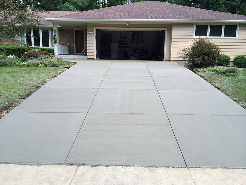 concrete driveway installation project waukesha