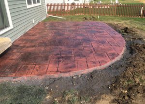 west bend decorative concrete patio project