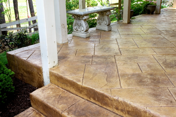 decorative concrete porch replacement