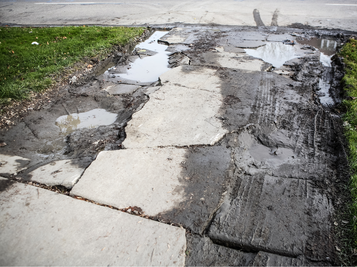 damaged residential concrete