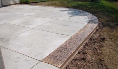 Concrete brick edging project