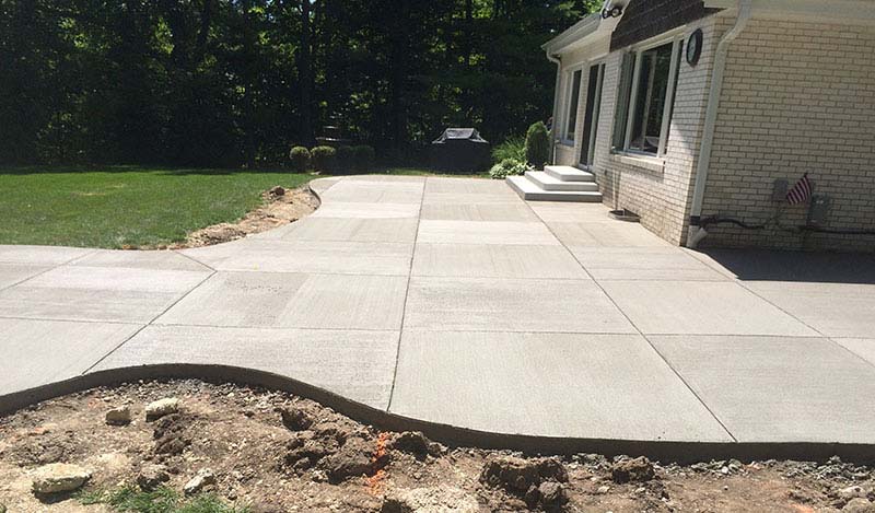 Concrete patio project in the milwaukee area
