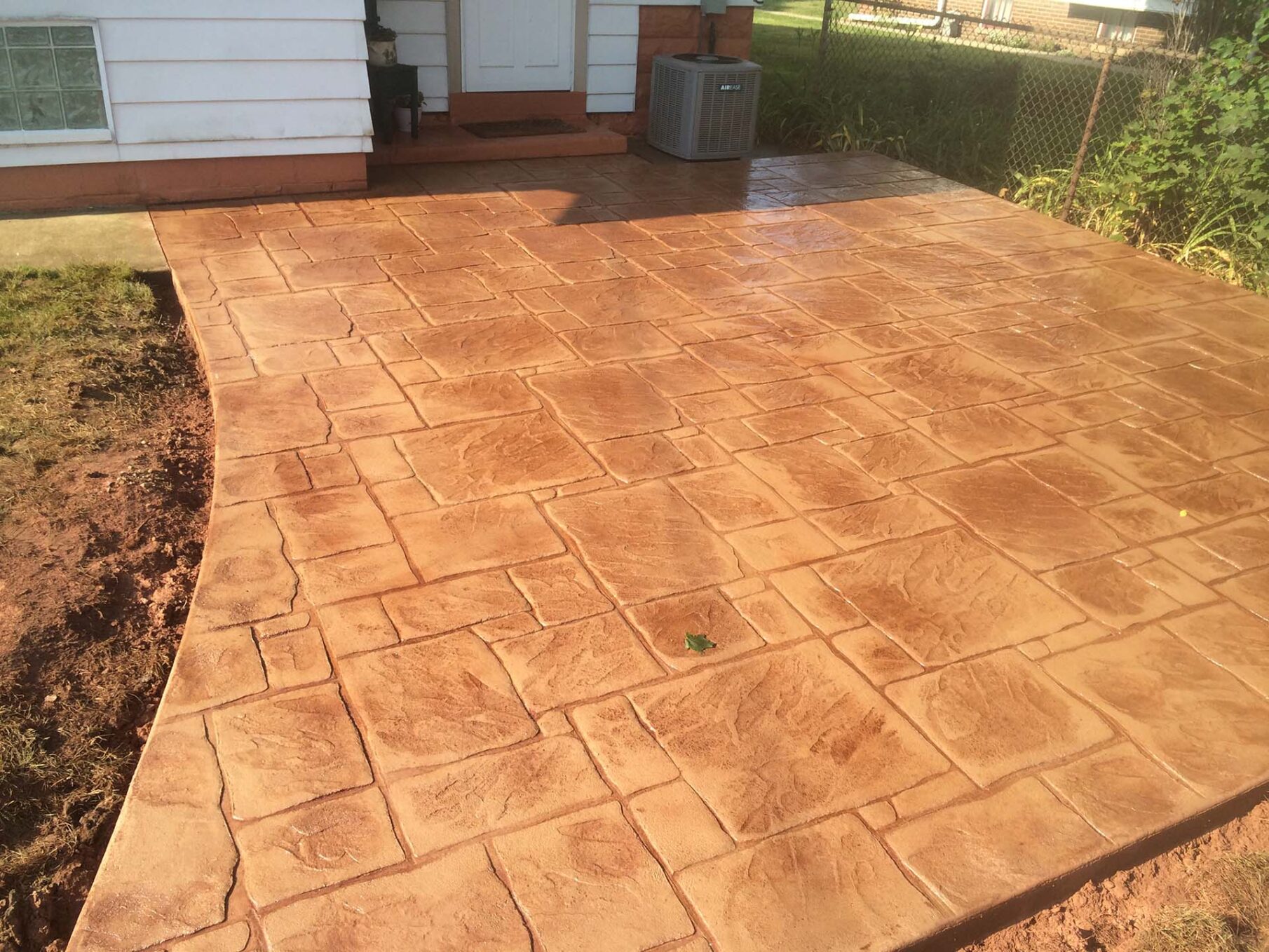 decorative concrete patio project in Milwaukee