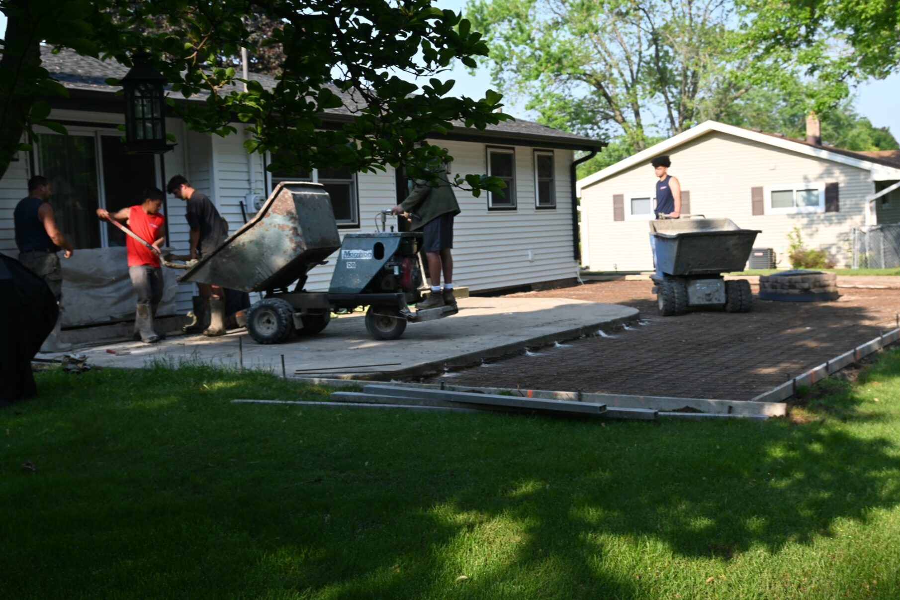 A closer look at preparation and concrete work on site.