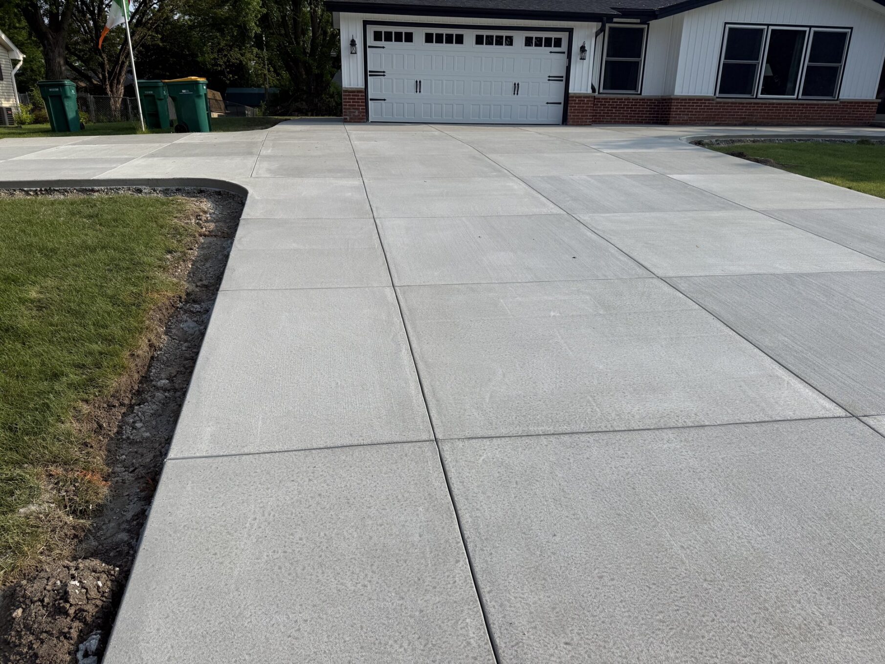 Finished concrete surfaces at the Germantown home.