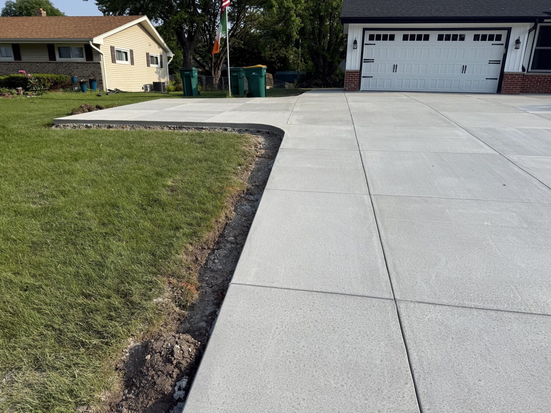 Finished concrete surfaces at the Germantown home.