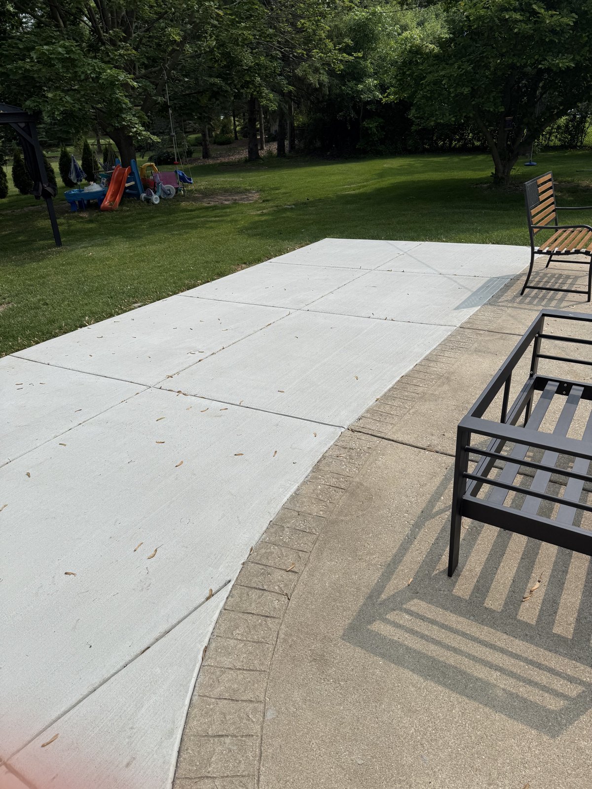 Finished concrete surfaces at the Germantown home.