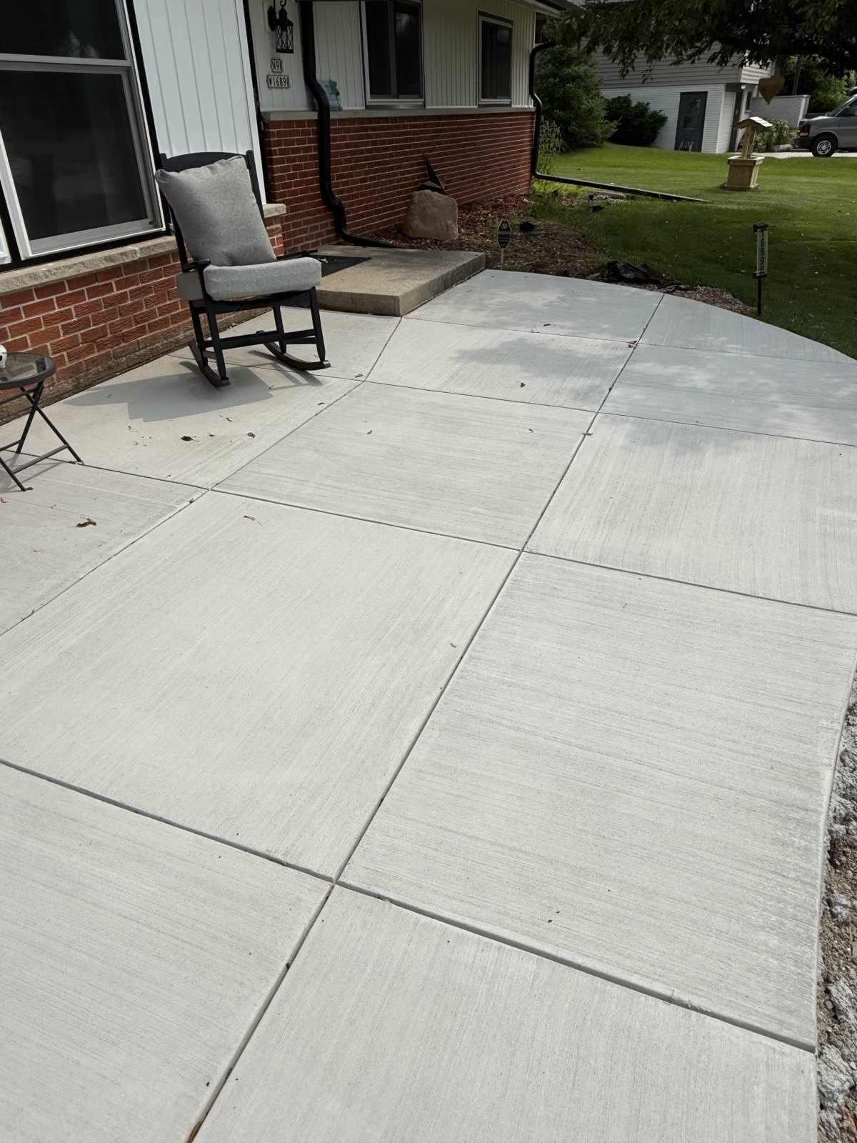 Finished concrete surfaces at the Germantown home.